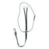Martingaal met leren halsband Equestro - Zwart