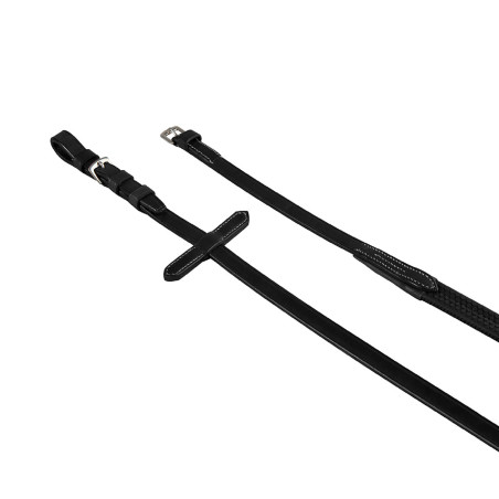 Lederen en rubberen teugels Pascal Equestro