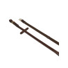 Rênes en tissu avec boucles en laiton modèle Lionel Equestro - Marron foncé