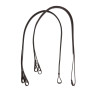 Rênes doubles de dressage en cuir Equestro - Marron foncé