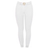 Pantalon femme avec grip intégral Aria en tissu technique Equestro - Blanc