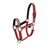 Licol en nylon White Trim Equestro - Rouge / noir