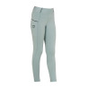 Legging fille cintré avec grip et logo Equestro - Bleu quartz