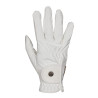 Gants unisex en cuir synthétique doux avec fermeture velcro Equestro - Blanc
