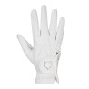 Gants femme en tissu technique doux avec logo en strass Equestro - Blanc