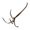 Collier de chasse obstacle en cuir Equestro - Marron foncé