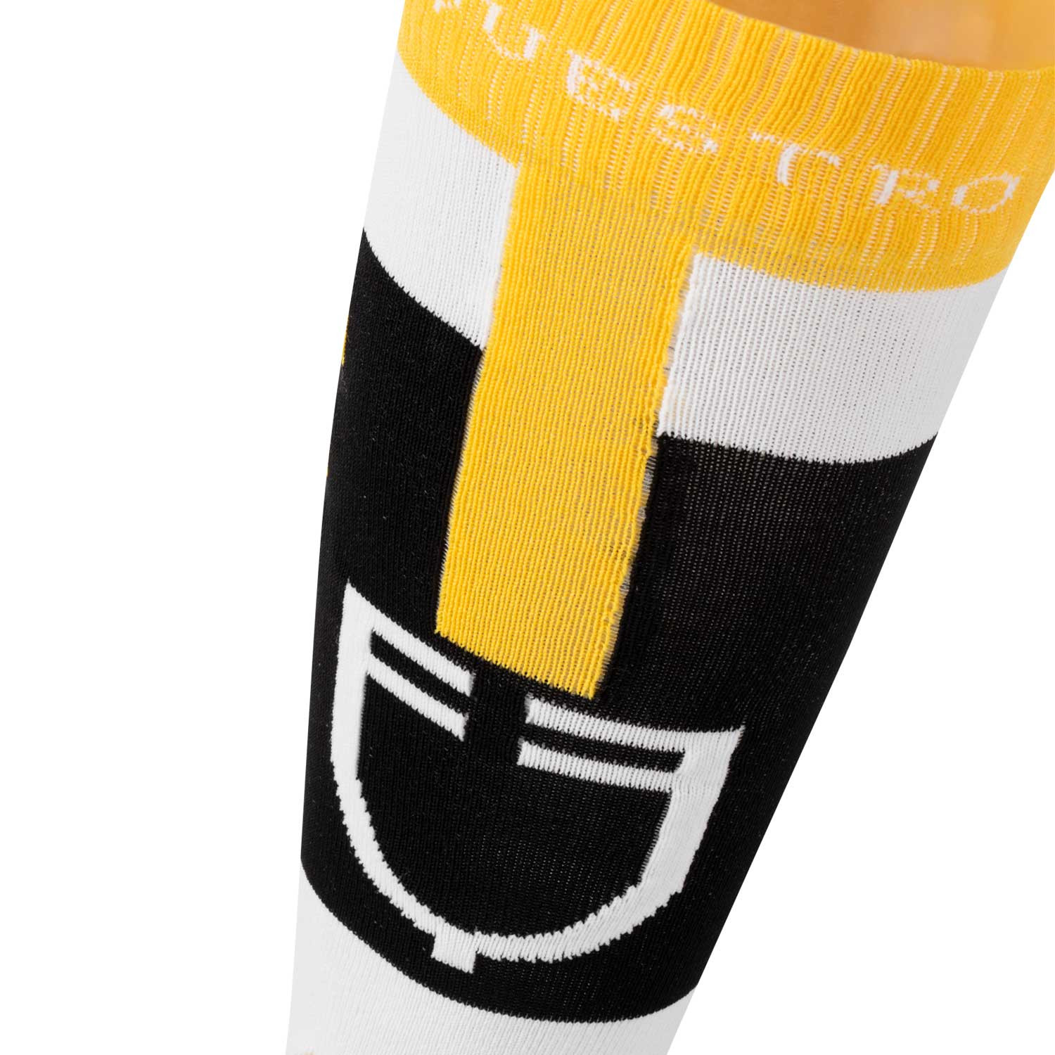 Chaussettes unisex en tissu technique et respirant avec logo Equestro Noir / blanc / rose