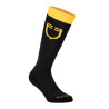 Chaussettes techniques extensibles avec logo contrastant Equestro - Noir / jaune