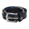 Ceinture en cuir avec motif sud-ouest Equestro - Noir / marine / gris