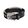 Leren riem met zuidwestmotief Equestro - Zwart / roze / beige