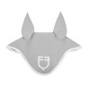 Bonnet anti-mouches en tissu technique avec logo GP Equestro - Gris clair / blanc