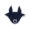 Bonnet anti-mouches en tissu technique avec logo GP Equestro - Marine / blanc
