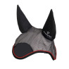 Bonnet anti-mouches en coton et microfibre Equestro - Gris / rouge / noir