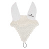 Bonnet anti-mouches en coton avec attache au licol Equestro - Blanc