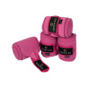 Ademende werkbandages van fleece en elastiek per 4 Equestro - Fuchsia
