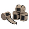 Anti-pilling polobandages met klittenbandsluiting Acavallo per 4 - Terra / zwart