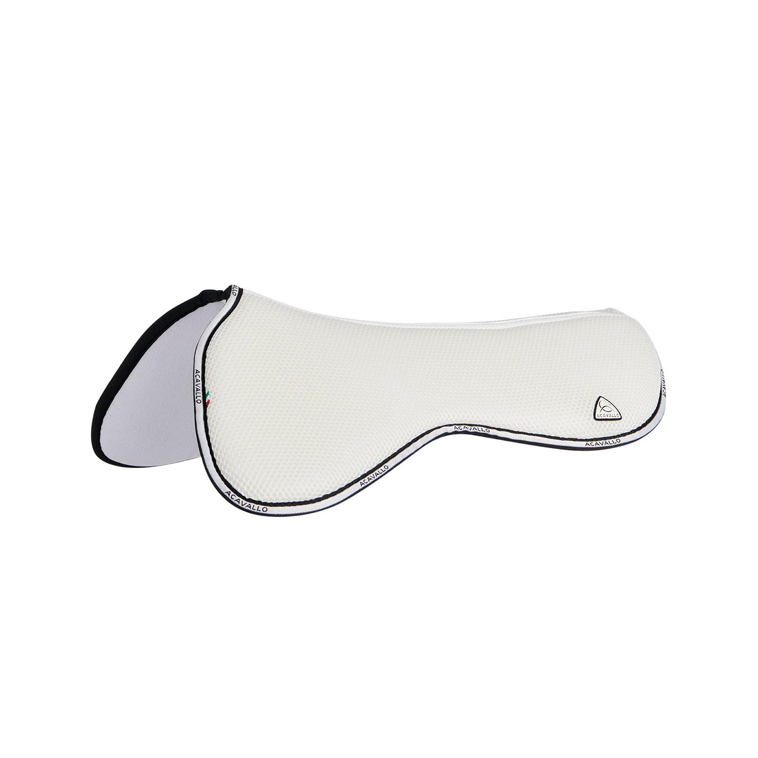 Amortisseur mémoire de forme avec grip en gel hexagonal et rehausse arrière Acavallo Noir