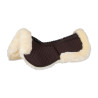 Amortisseur en coton avec poches et mouton Equestro - Marron / naturel