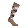 Chaussettes Acavallo en Coton avec Strass - Marron / rose / strass marron