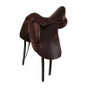Selle de dressage Perugino avec petits taquets Acavallo - Marron foncé