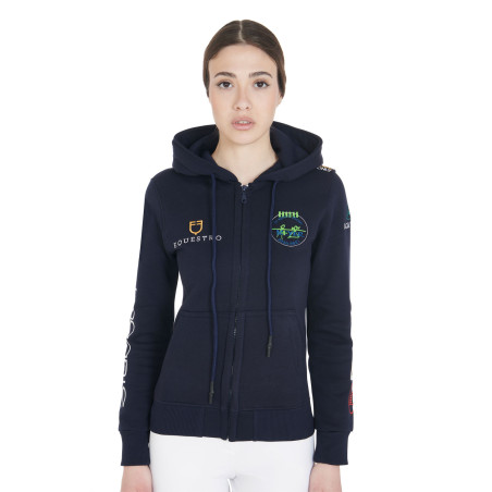 Sweatshirt met multi-logo dames Equestro