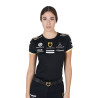 Dames trainings-T-shirt GP van technisch materiaal met multi-logo Equestro - Zwart