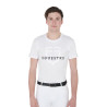 T-shirt ajusté avec logo sur la poitrine homme Equestro - Blanc