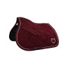Tapis de selle obstacle en coton avec galons et logo Diamond Equestro - Bordeaux