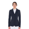 Veste de concours femme avec logo brodé contrasté Equestro - Marine blazer