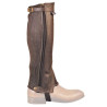 Mini-Chaps en Cuir Souple avec Soufflet Umbria Equitazione - Marron
