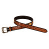 Ceinture Western Perlée avec Boucle en Laiton Pool's - Naturel / turquoise / orange