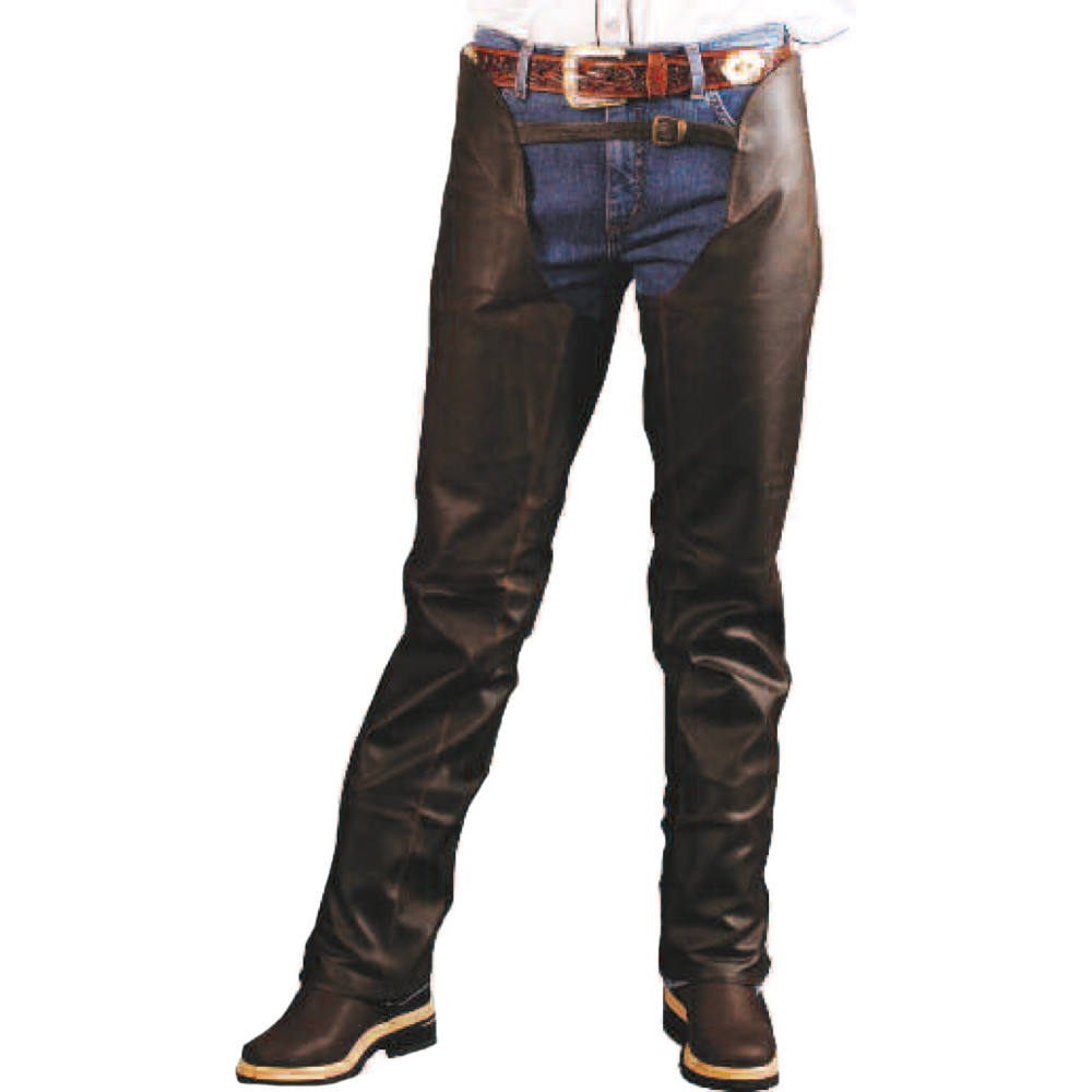 Grandes Chaparreras (Chaps) Western En Daim Marron Cimarron - Occasion Adulte - Franges