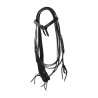 Bridon Western avec Nœud et Rênes en Cuir Lisse Lakota - Noir