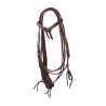 Bridon Western avec Nœud et Rênes en Cuir Lisse Lakota - Marron