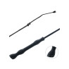 Dressuurzweep met Rubberen Handvat Zoccolo Umbria Equitazione - Zwart