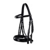 Bride Evolution en Cuir sans Rênes Doubles Equestro - Noir