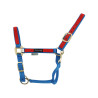 Licol en Nylon avec Parties Colorées Umbria Equitazione - Royal / rouge
