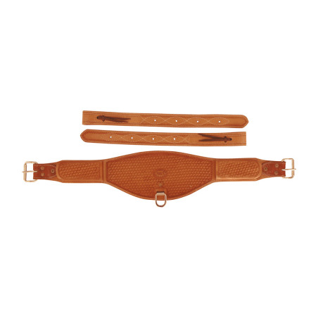 Sangle Arrière Western en Cuir avec Gravure Panier Pool's