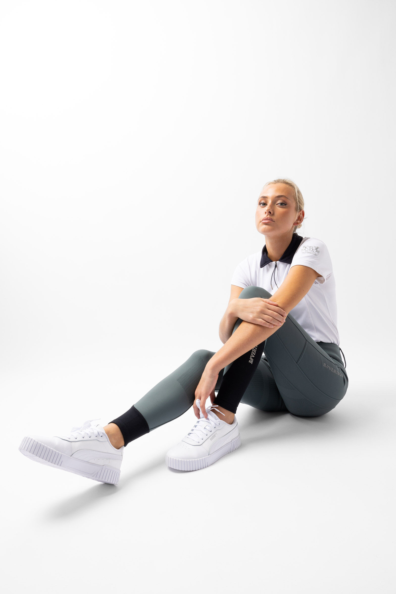 Winterrijbroek Elea full grip B Vertigo Rozemarijngroen Grijs Winterrijbroek Elea full grip B Vertigo Rozemarijngroen Grijs