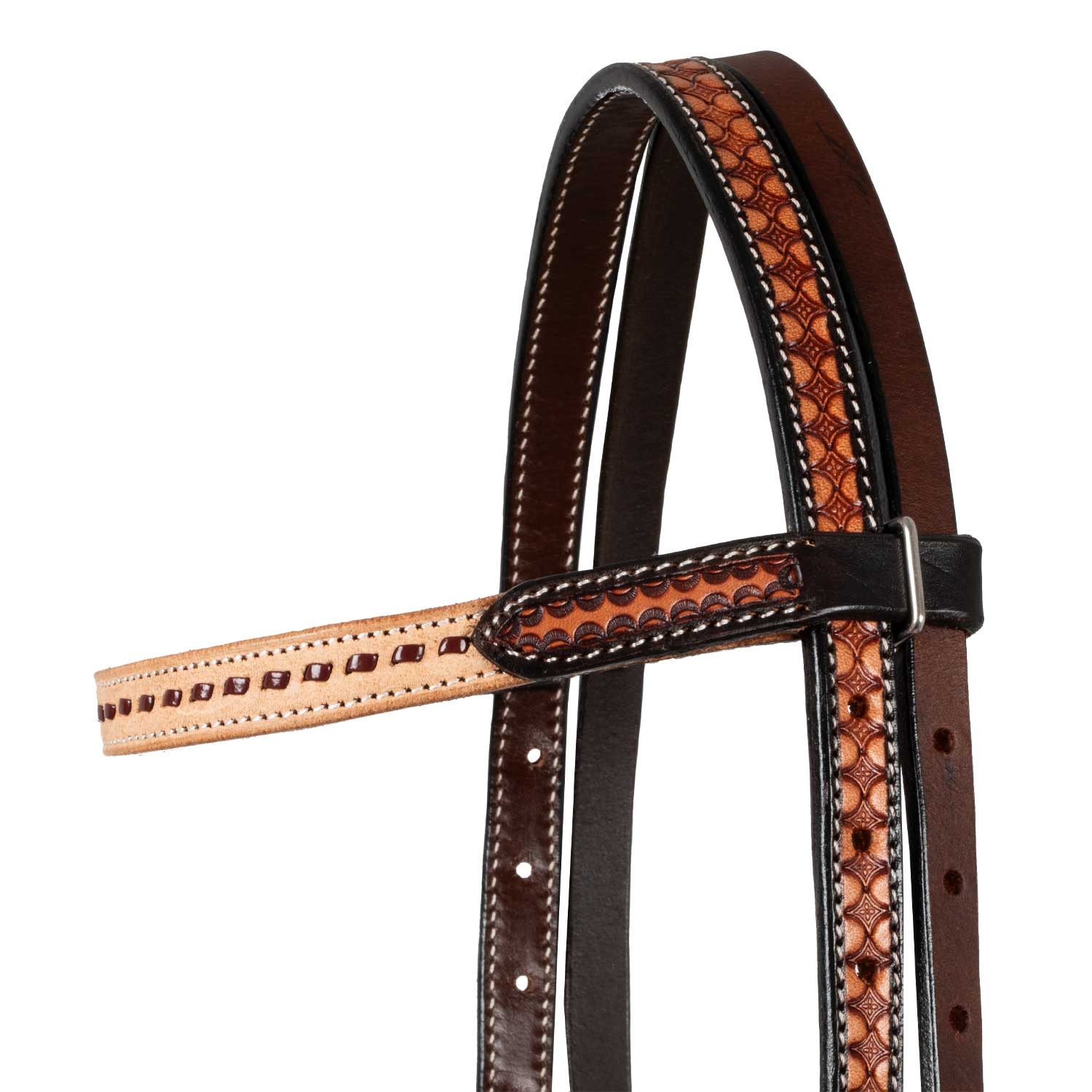 Bridon western bicolore Pool's Noisette / naturel Marron Bridon western bicolore Pool's Noisette / naturel Marron