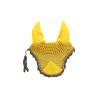 Bonnet anti-mouches poney Derby coton - Jaune / multicouleur / argent