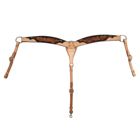 Western borsttuig met donker bloemmotief Pool's