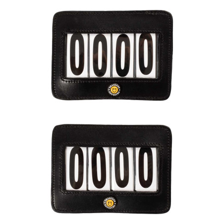 Wedstrijddrager voor rugnummer met 4 cijfers 12x8 cm Equestro