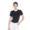 T-shirt technique d'entrainement femme coupe slim Equestro - Noir