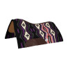 Zadeldek van Nieuw-Zeelandse wolvilt 34x36 cm Pool's - Violet / zwart / roze