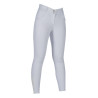 Pantalon HKM Ari taille moyenne fond 1/1 en silicone - Blanc