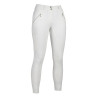 Pantalon HKM Lia taille haute fond 1/1 en silicone - Blanc