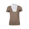 Polo de concours HKM Virginia manches courtes - Taupe
