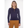 Polo Harcour Popi manches longues femme - Marine