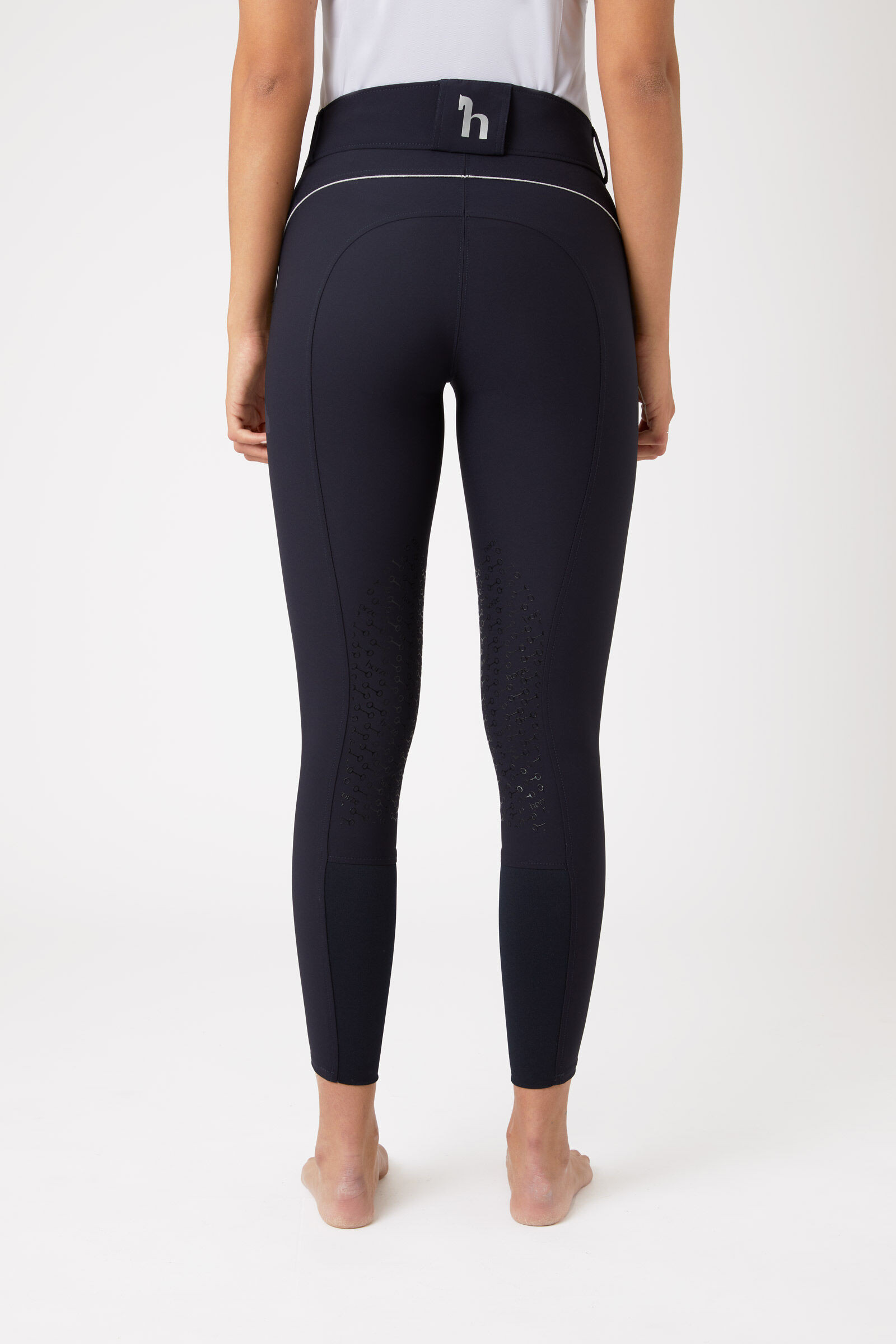 Pantalon taille haute basanes silicone Aubrey Horze femme Bleu marine foncé Pantalon taille haute basanes silicone Aubrey Horze femme Bleu marine foncé